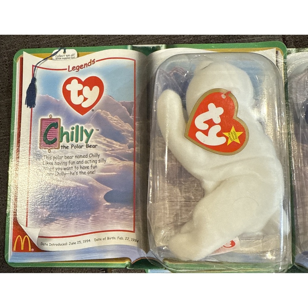 McDonalds Legends Chilly the Polar Bear Ty Beanie Baby Brand New In Box